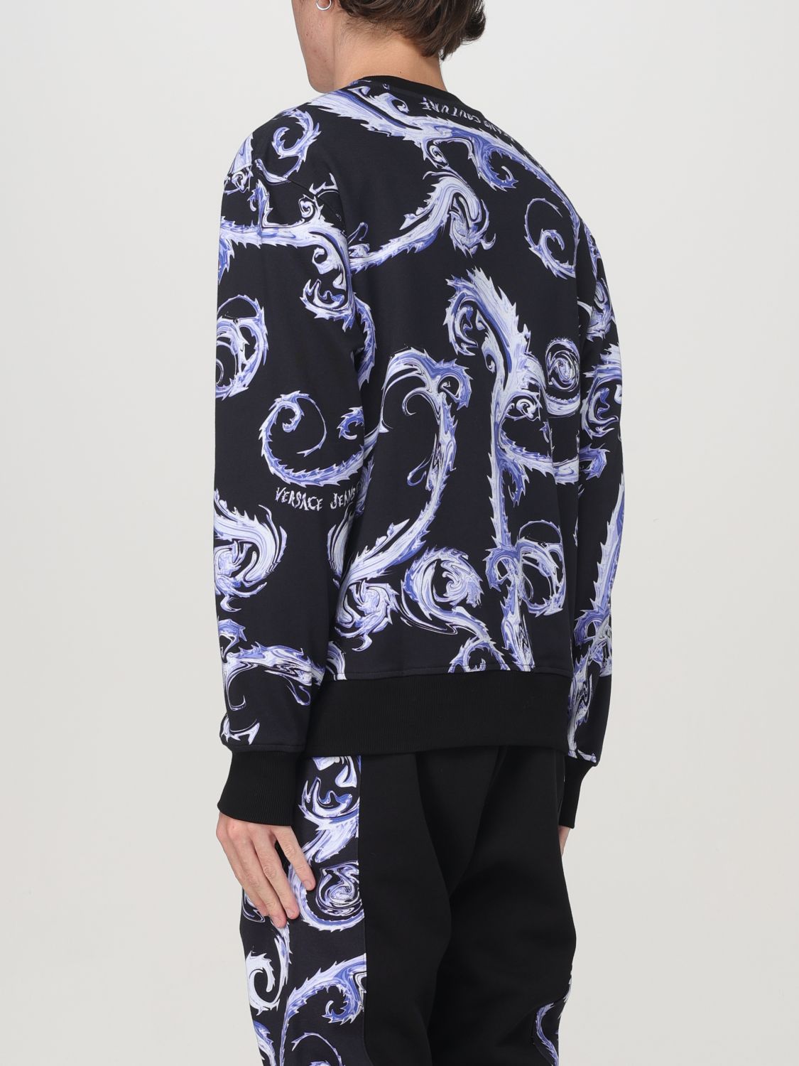 Regalia Baroque print cotton sweatshirt - Black
