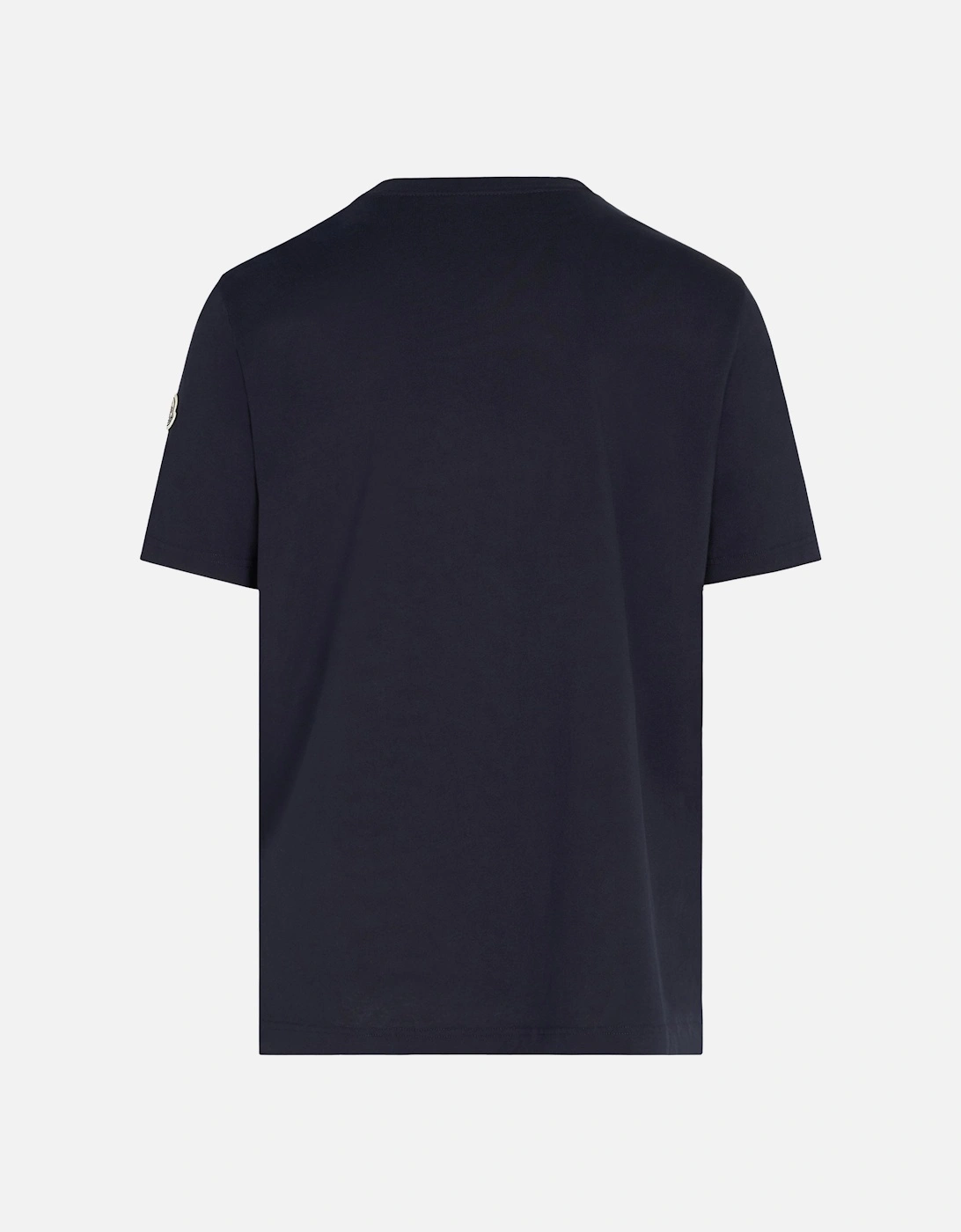Moncler Men's BRANDED COTTON T SHIRT - Navy - Size: 40/Regular