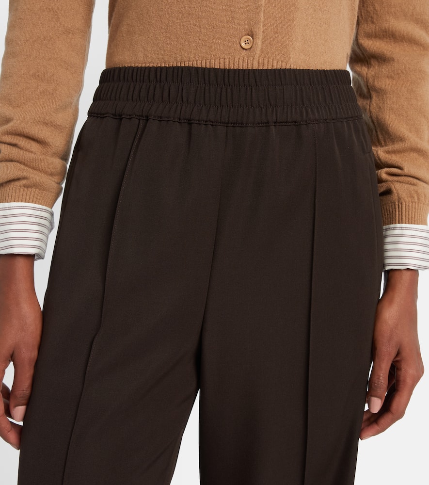 Virgin wool wide-leg pants
