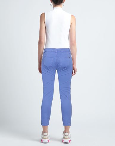 Woman Pants Light blue Size 4 Cotton, Elastane
