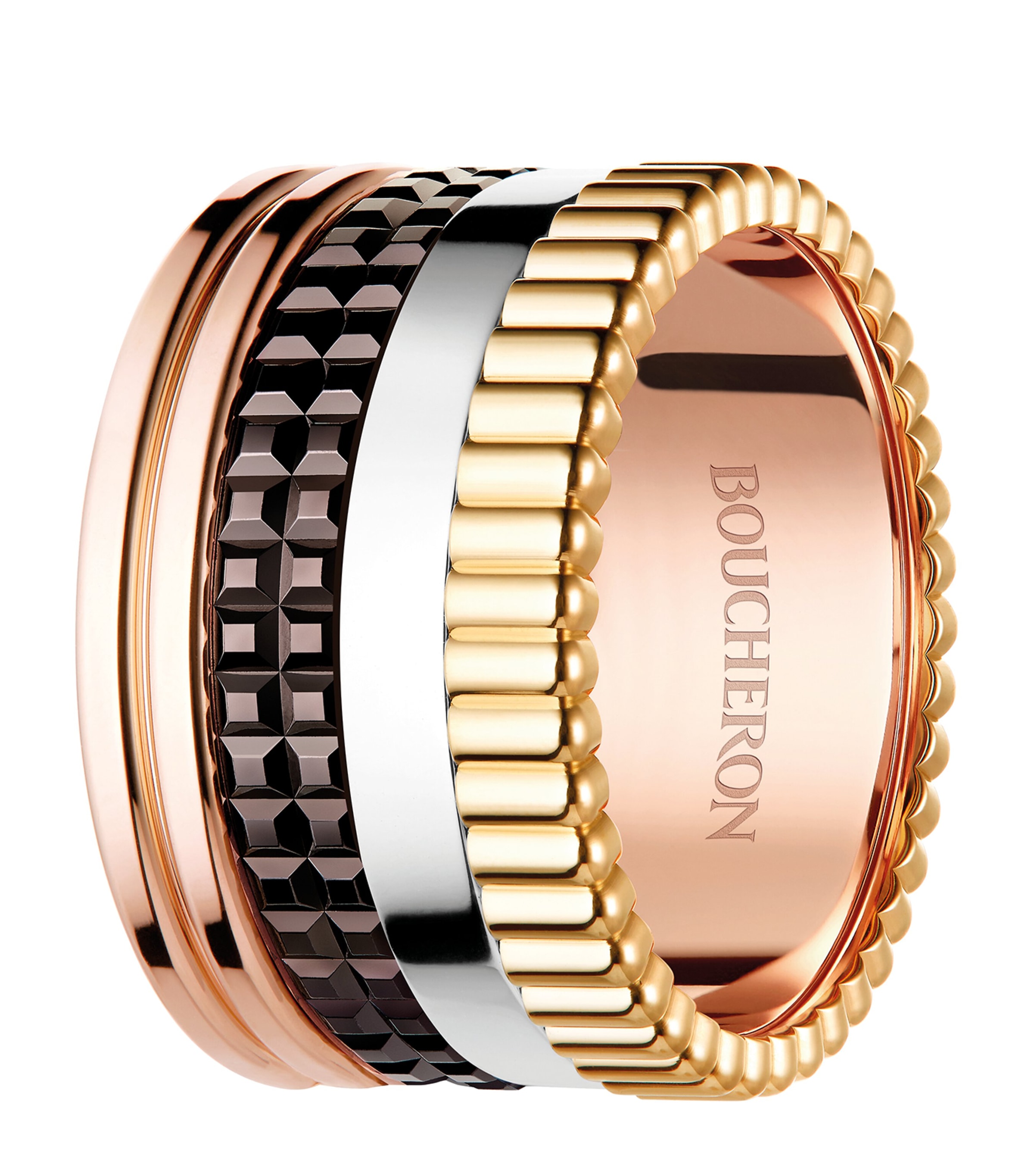 Mixed Gold Quatre Classique Large Ring