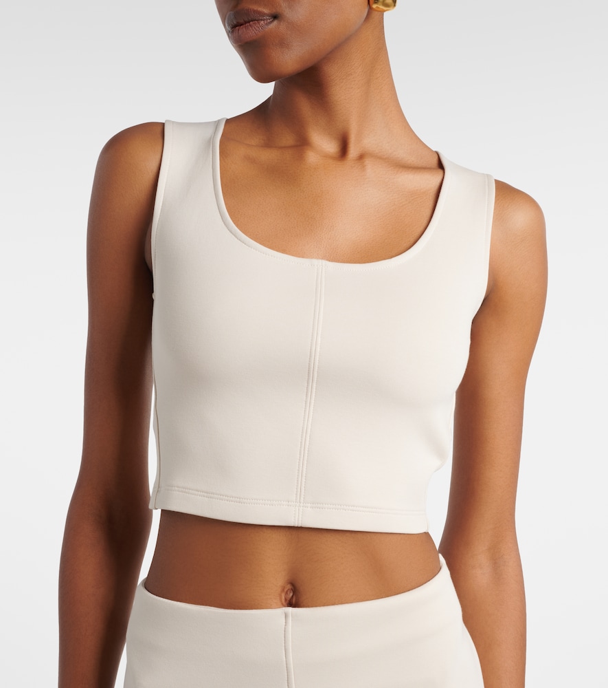 Dire cotton-blend jersey crop top