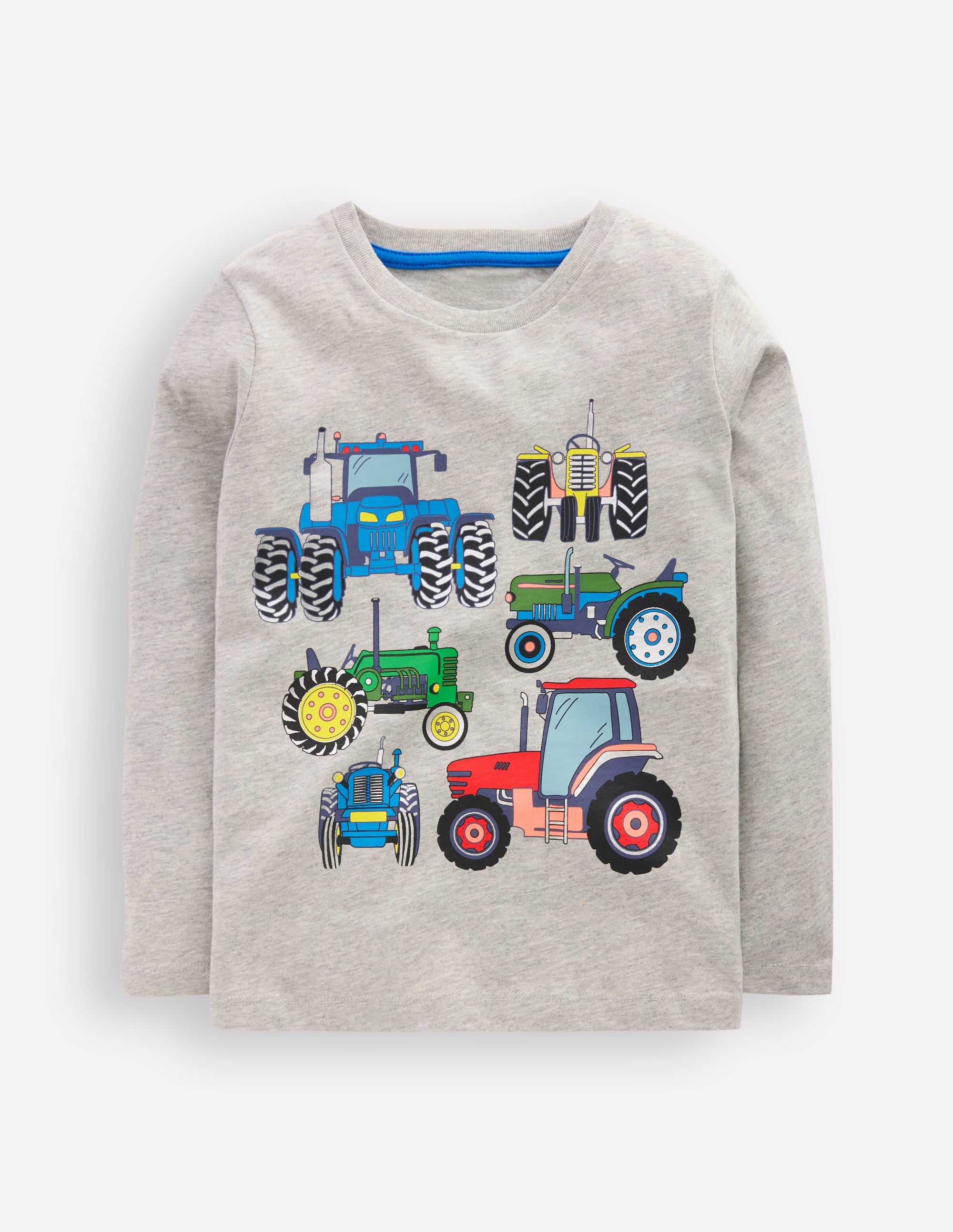 Boys Long Sleeve Printed T-shirt in Grey | Size 2-3 Years