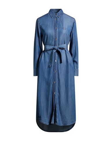 Woman Midi dress Blue Size 6 Lyocell