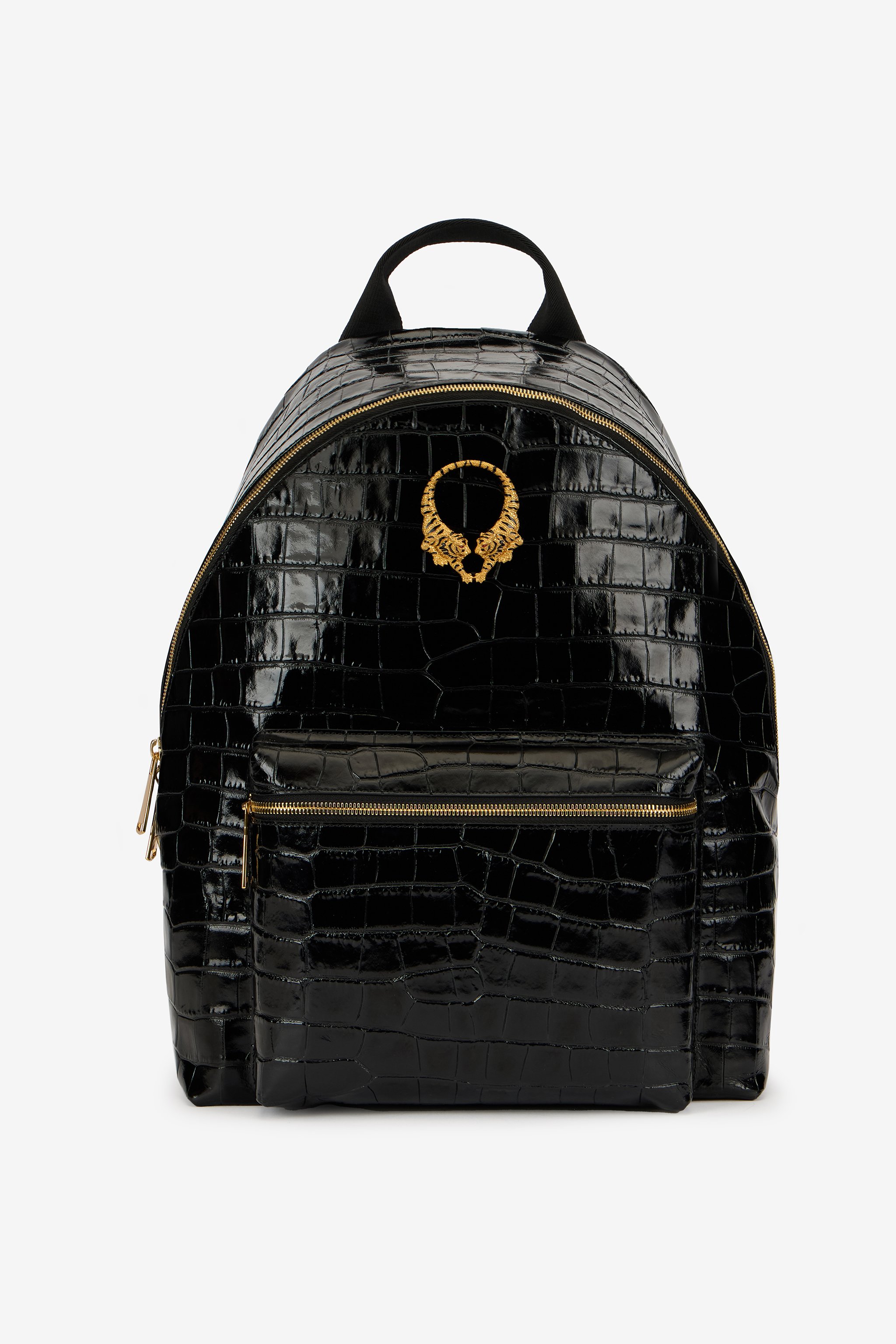 Roar Black Leather Backpack
