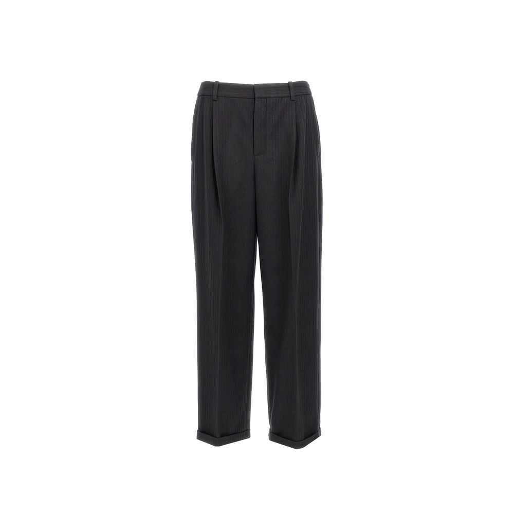 Cashmere Blend Trousers — Black