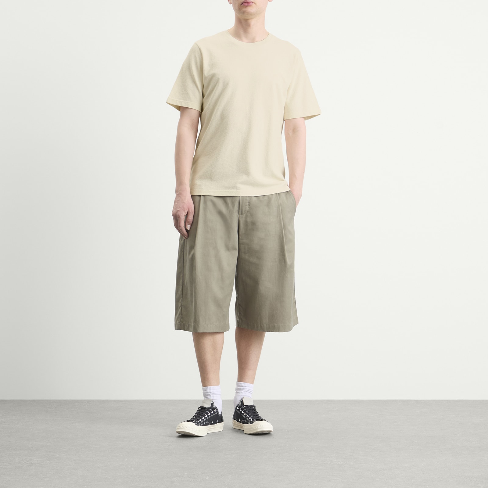 Men's Textured T-Shirt Ecru