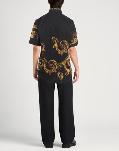 Versace Jeans Couture Man Shirt Black Size 34 Cotton