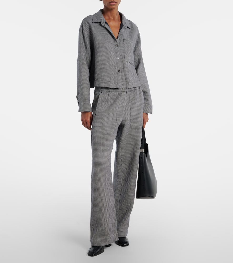 Adeline houndstooth cotton shirt