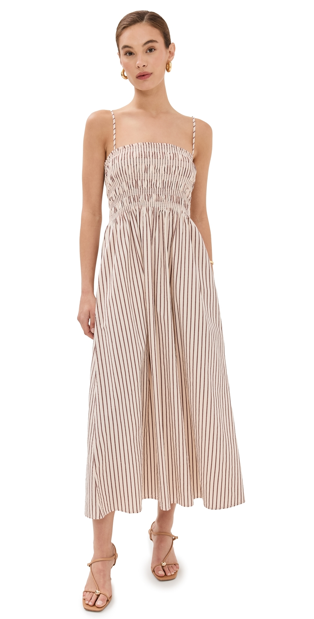 Bianca Dress Tiramisu Stripe