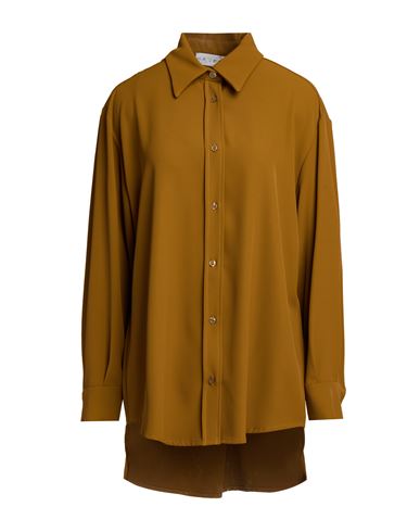Woman Shirt Mustard Size M Polyester, Elastane