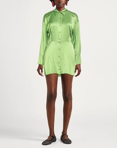 Woman Mini dress Green Size 8 Viscose, Polyamide, Elastane