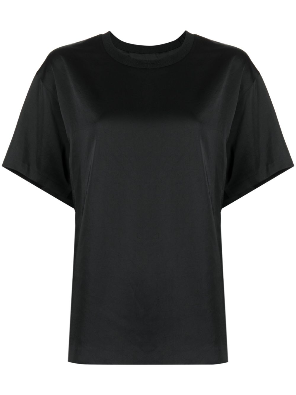 Round-neck short-sleeve T-shirt - Black