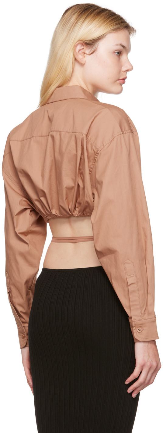 Pink drawstring shirt