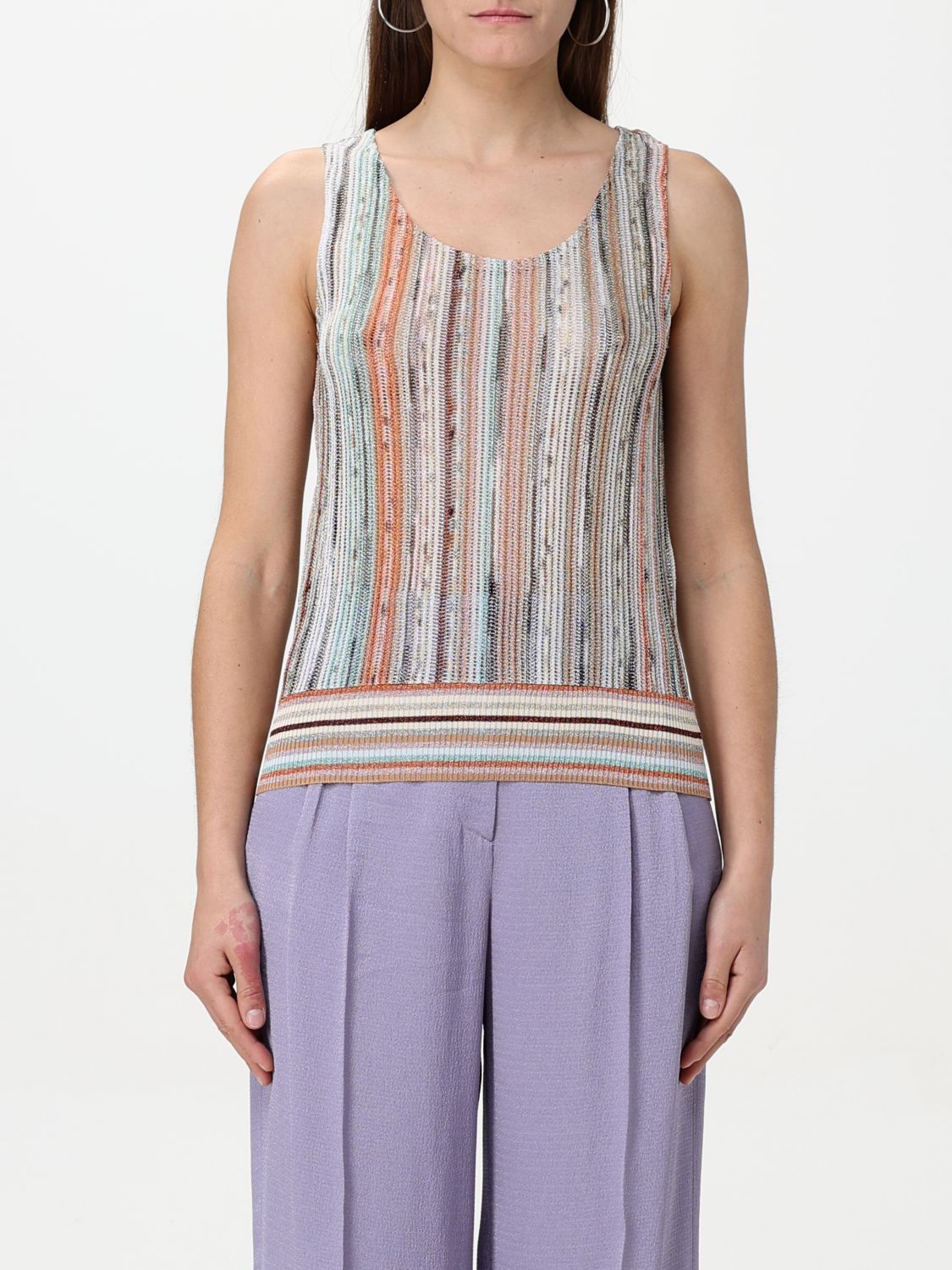 Striped tank top - Neutrals