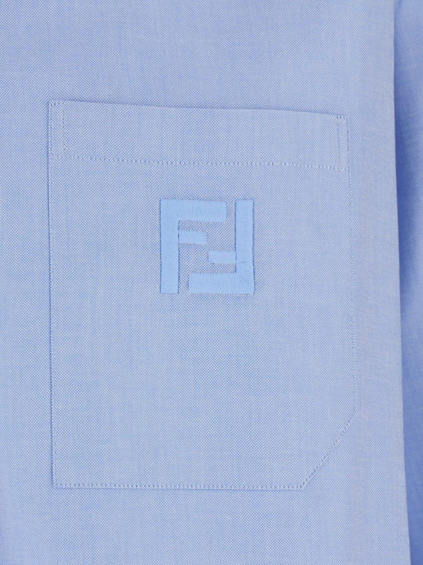 Light Blue Cotton Solid Shirt