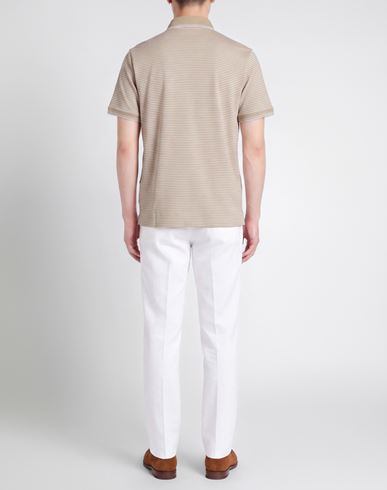 Man Polo shirt Beige Size L Cotton