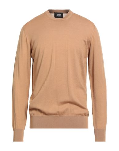 Man Sweater Marigold Size L Acrylic, Alpaca wool, Polyamide, Wool