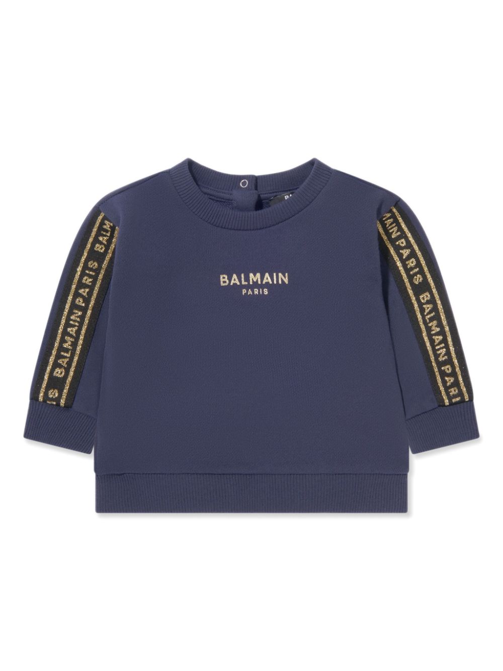 Logo-print cotton sweatshirt - Blue