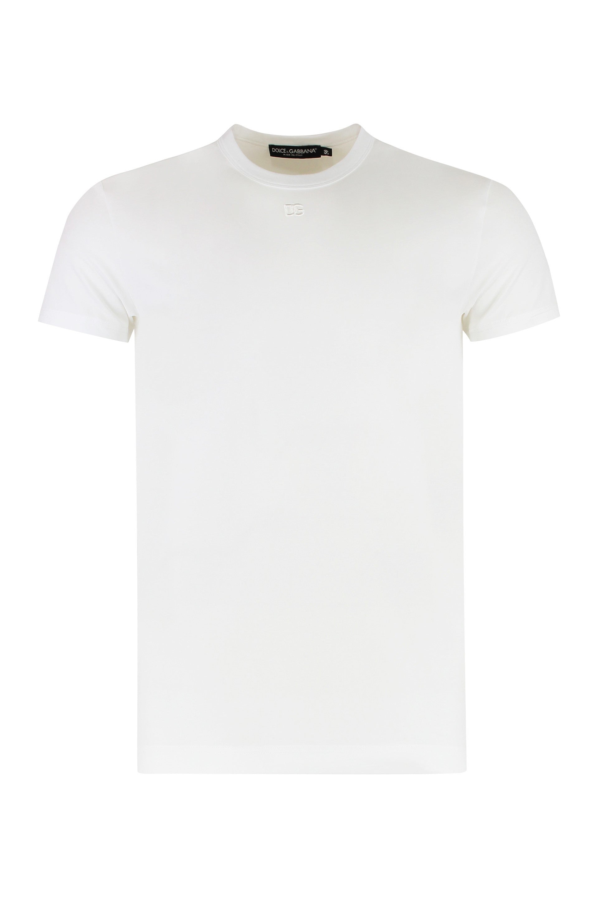 Men's Cotton Crew-Neck T-Shirt with Ribbed Collar