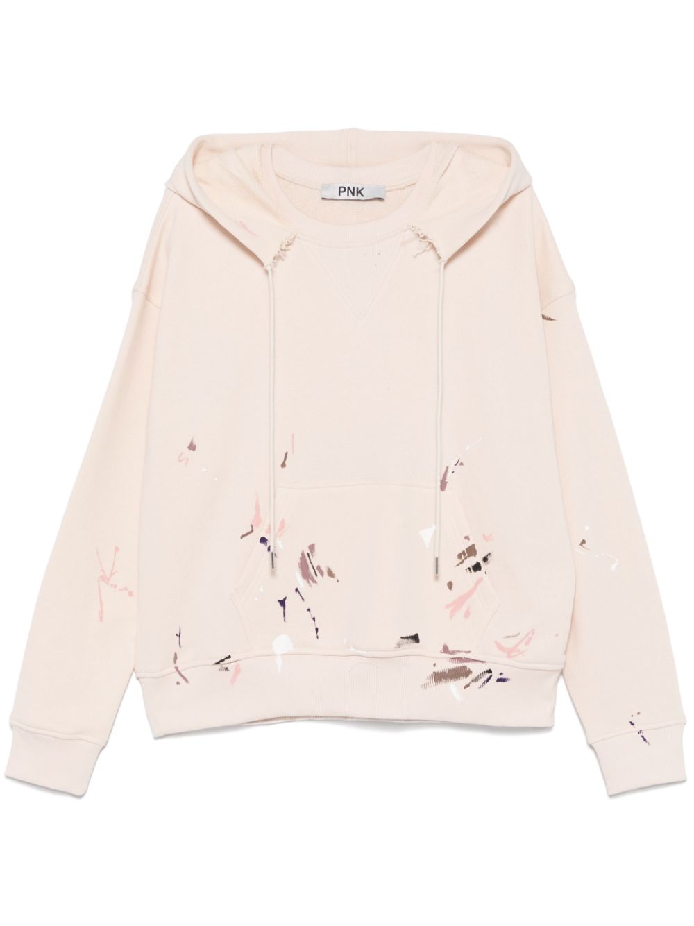 Paint-splatter hoodie - Neutrals