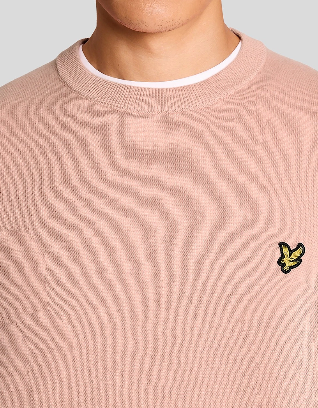 Lyle And Scott Men's Cotton Crew Neck Jumper - Pink