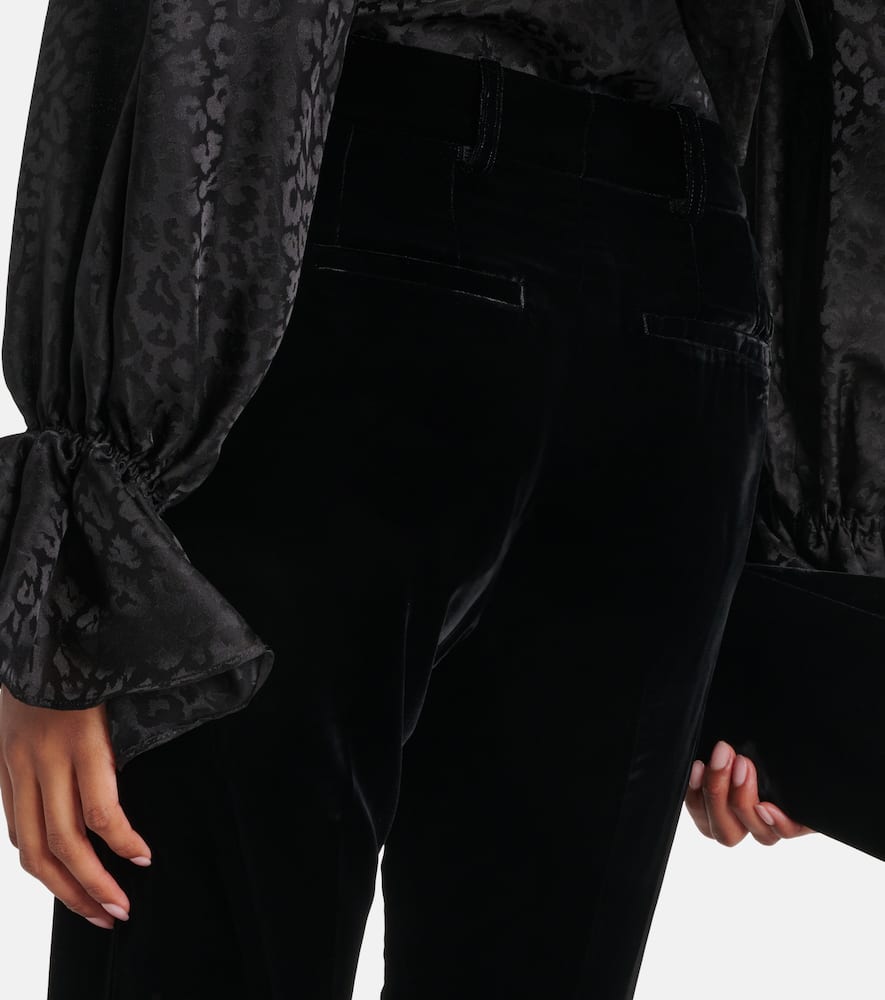 Velvet bootcut pants