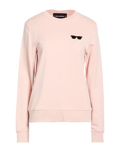 Karl Cares Woman Sweatshirt Light pink Size S Organic cotton