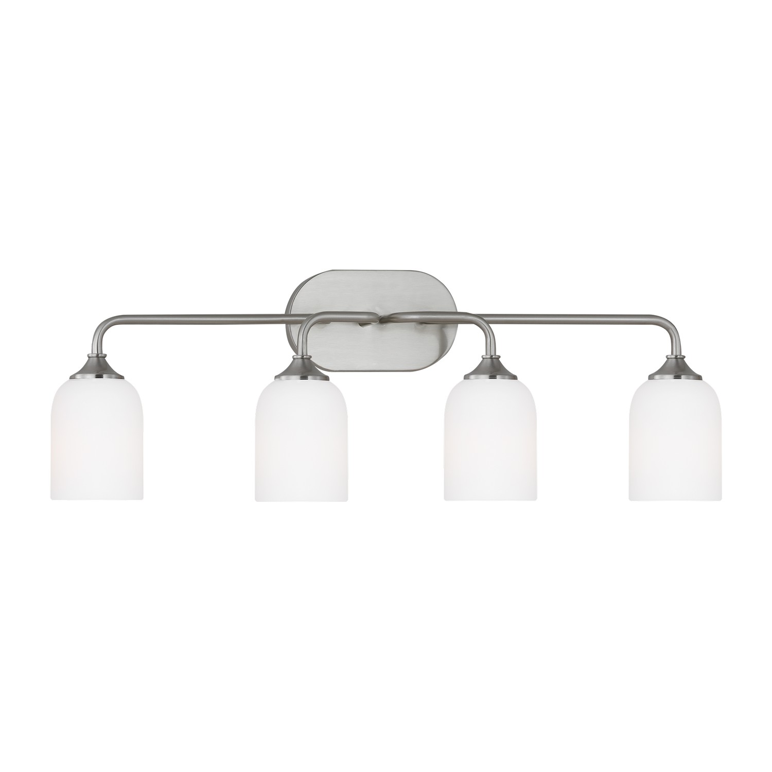 Brushed Steel Bathroom Vanity Light from the Emile Collection