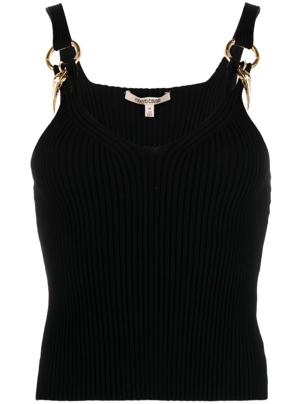 Ribbed-knit tank top - Black