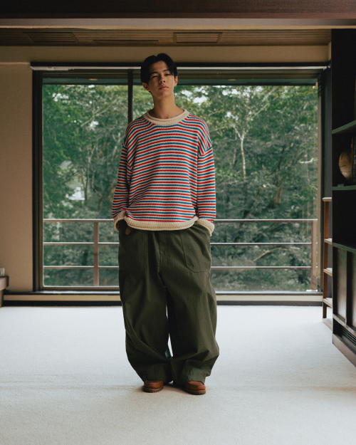Herringbone Fatigue Balloon Pants