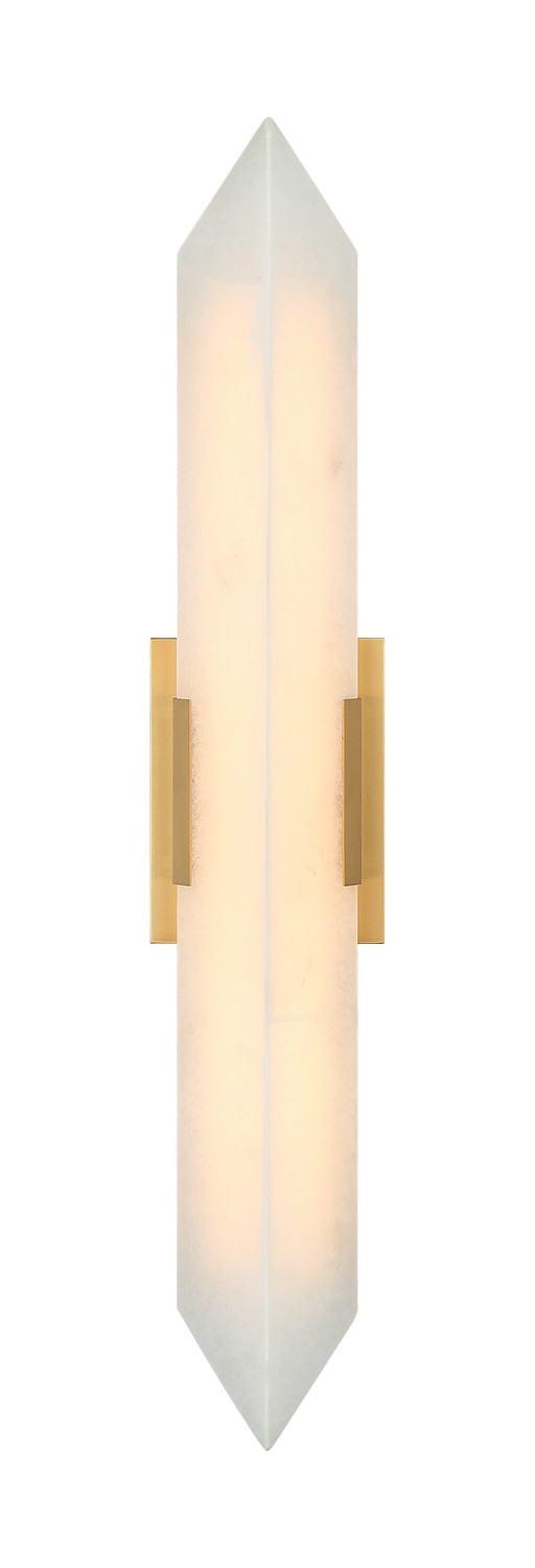 Aged Gold Brass LED Wall Sconce from the Rigio Collection