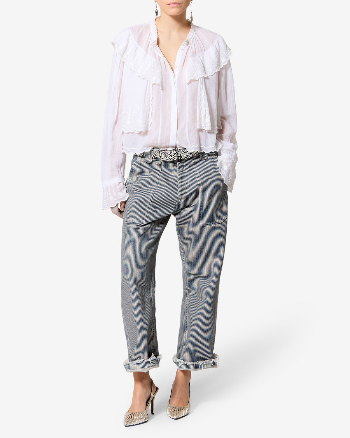 Ermina Pants - Women - Blue-white - Size 36 - Marant Étoile