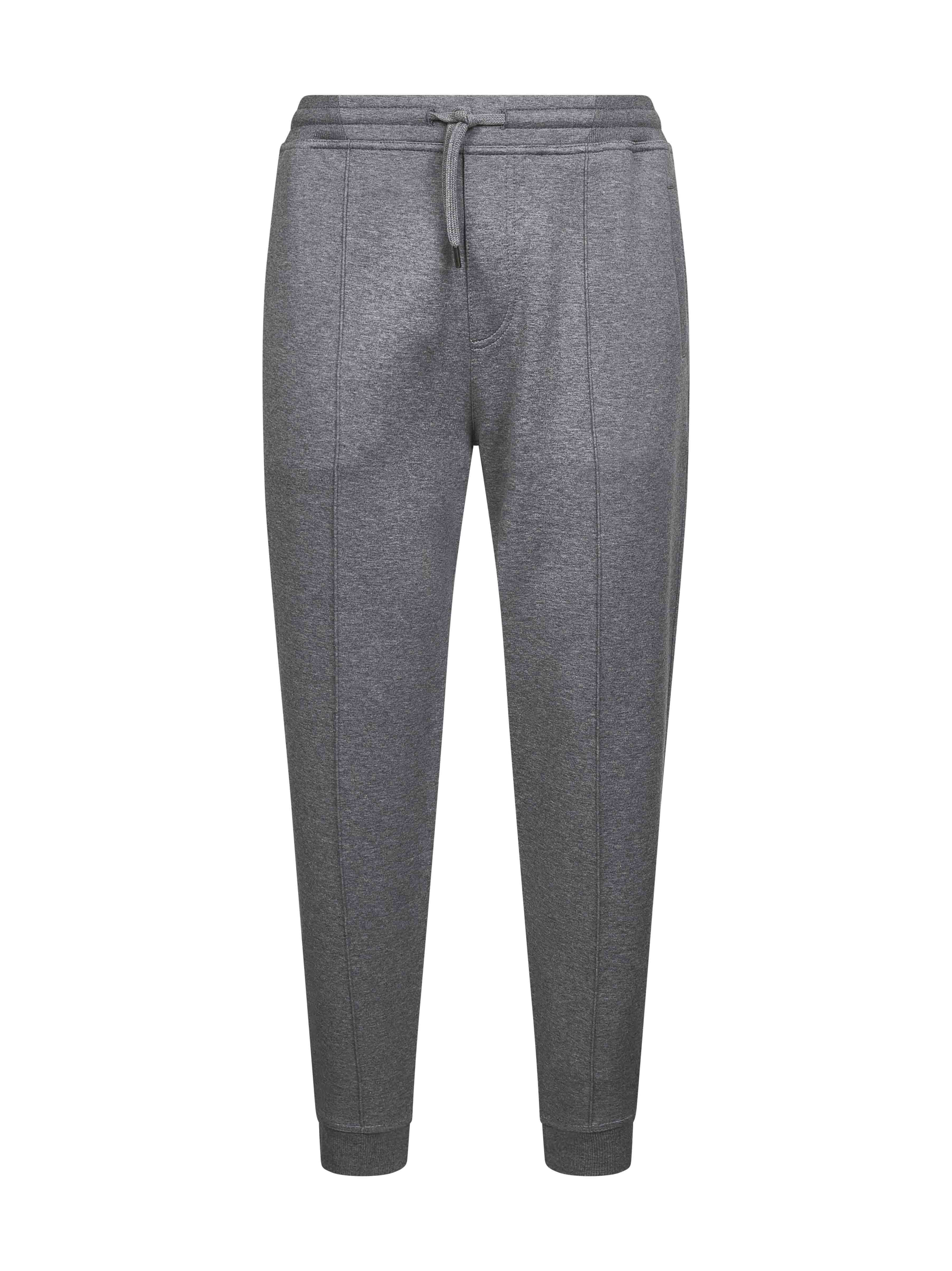 Double-Fleece Cotton-Blend Joggers — Gray