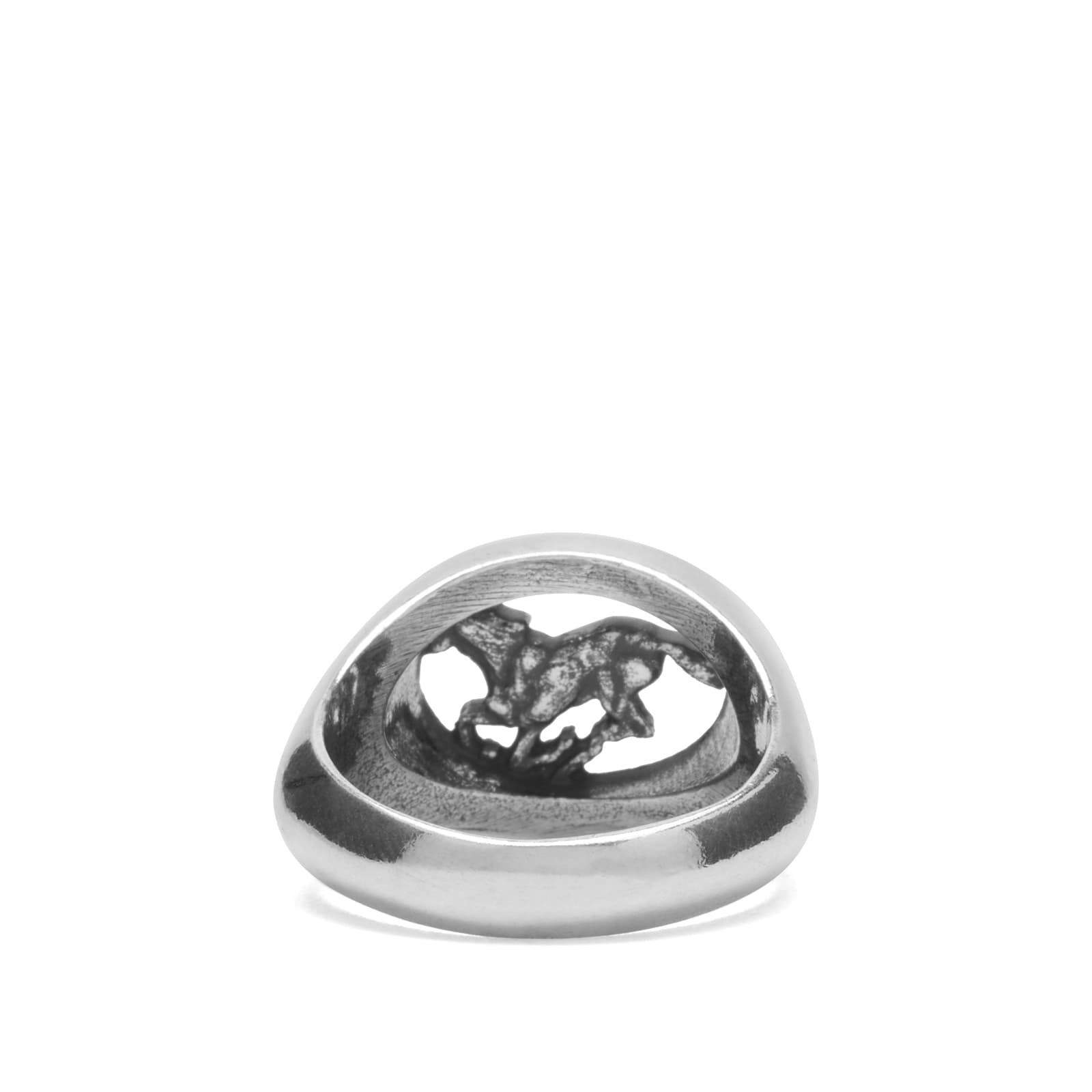 Men's Squared Wild Horse Ring in Sterling Silver