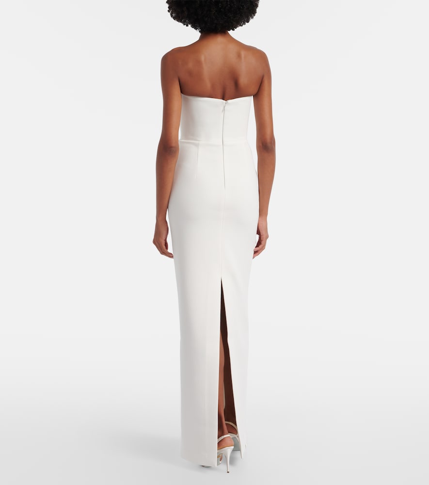 Bridal Melva embellished crêpe gown