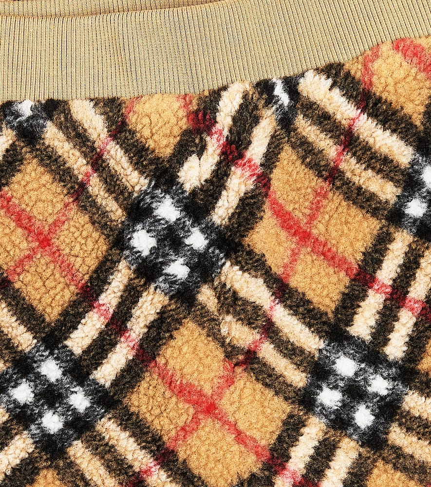 Burberry Check fleece sweatpants