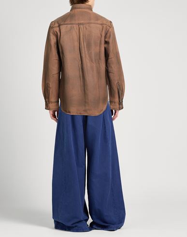 Man Shirt Camel Size L Cotton