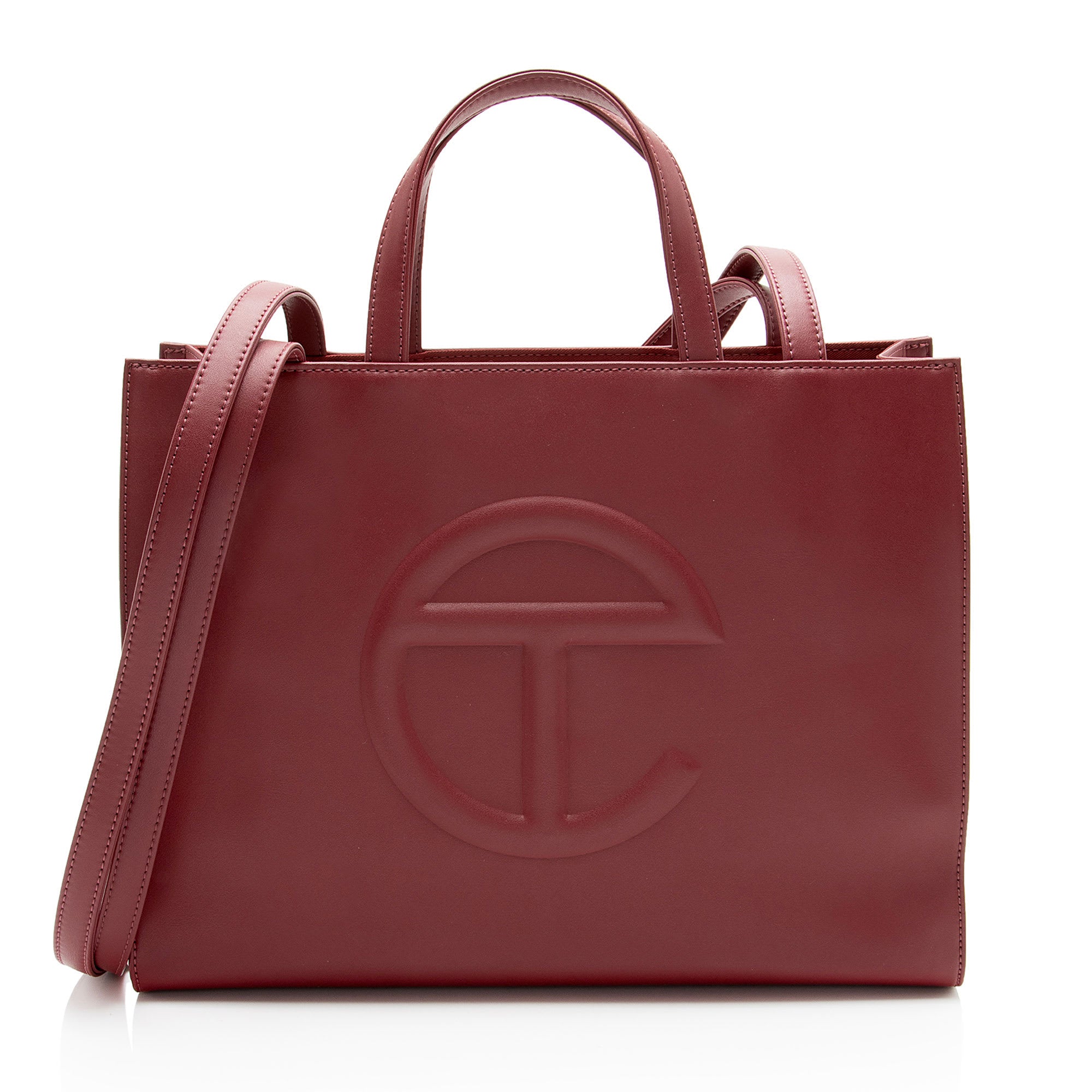 Faux Leather Medium Shopping Tote