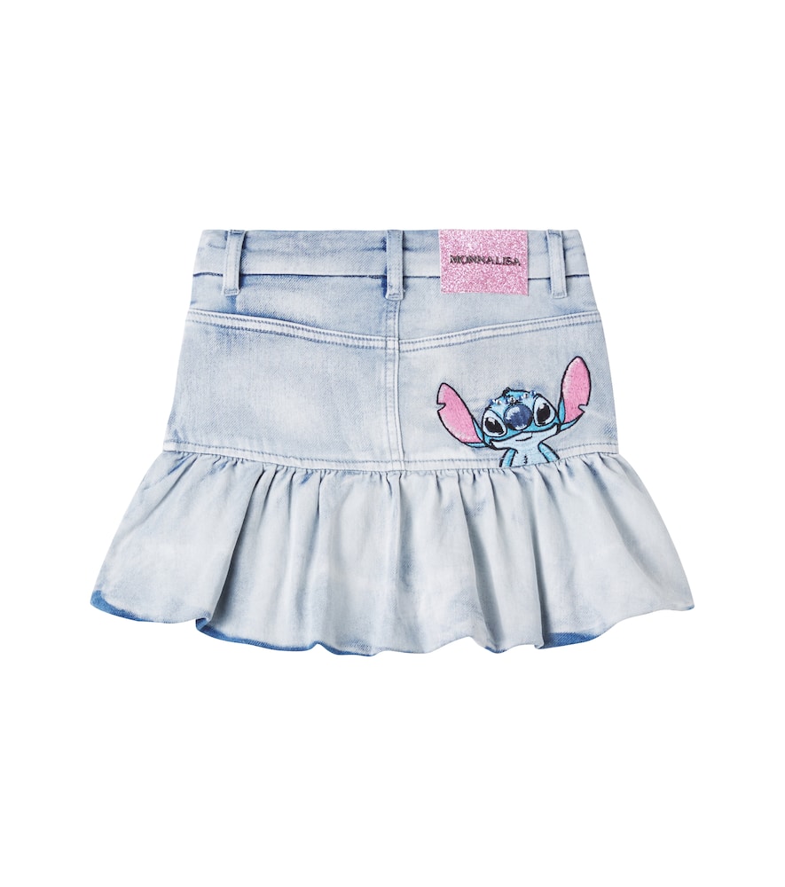 X Disney Stitch denim miniskirt