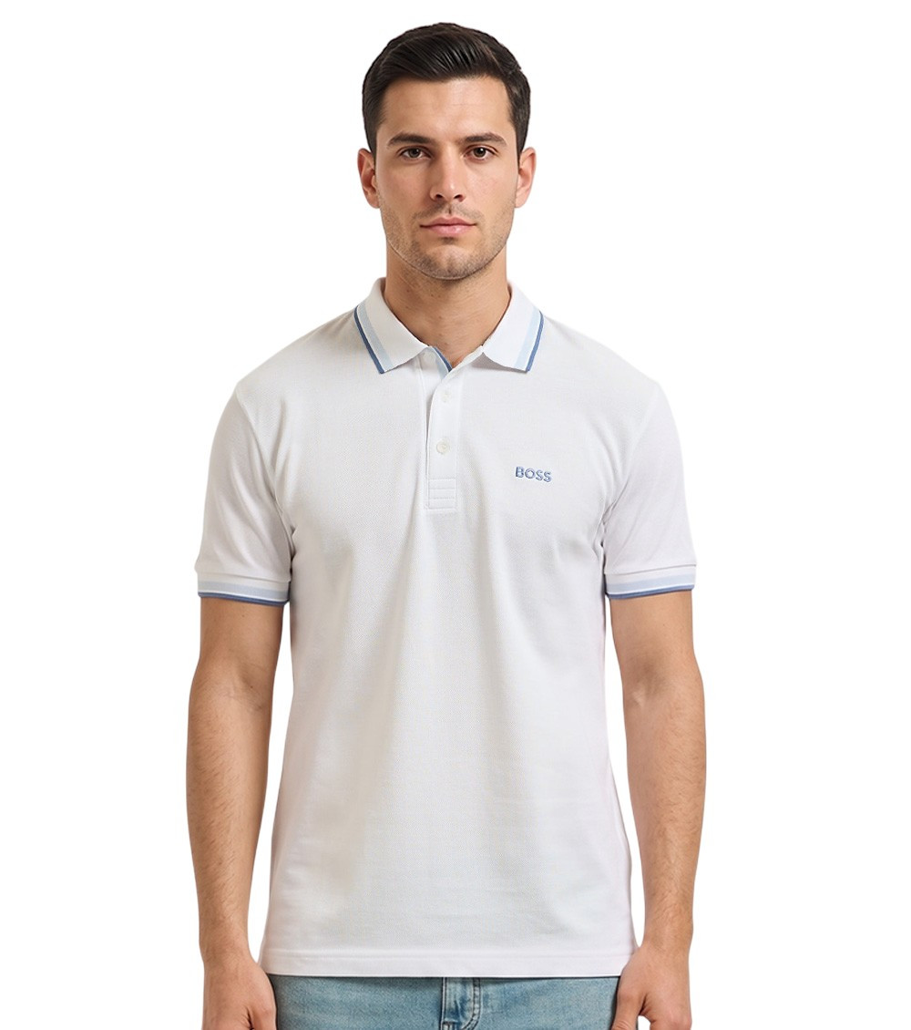 White Shirt Collar Polo