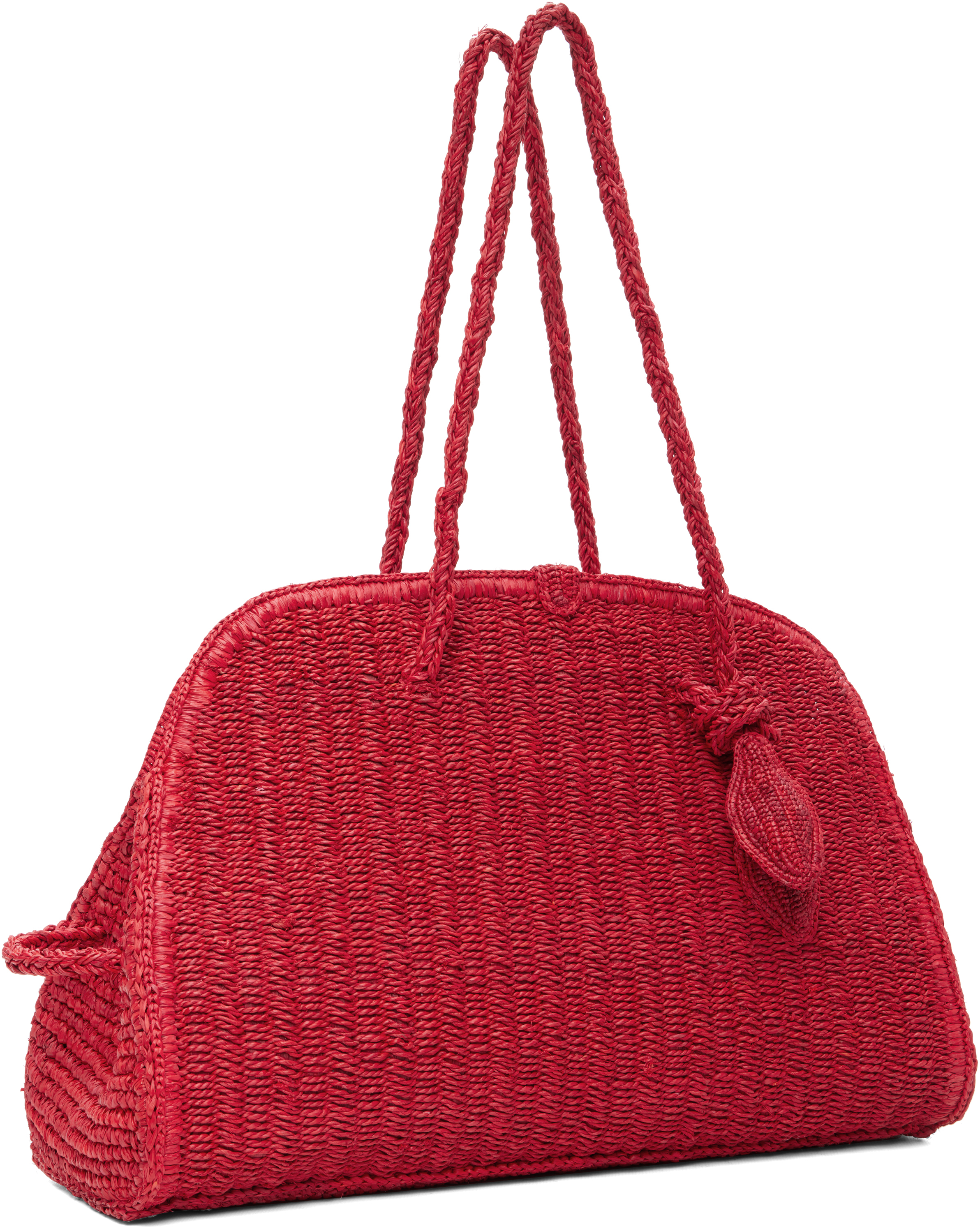 Red 'The raffia Turismo' Bag