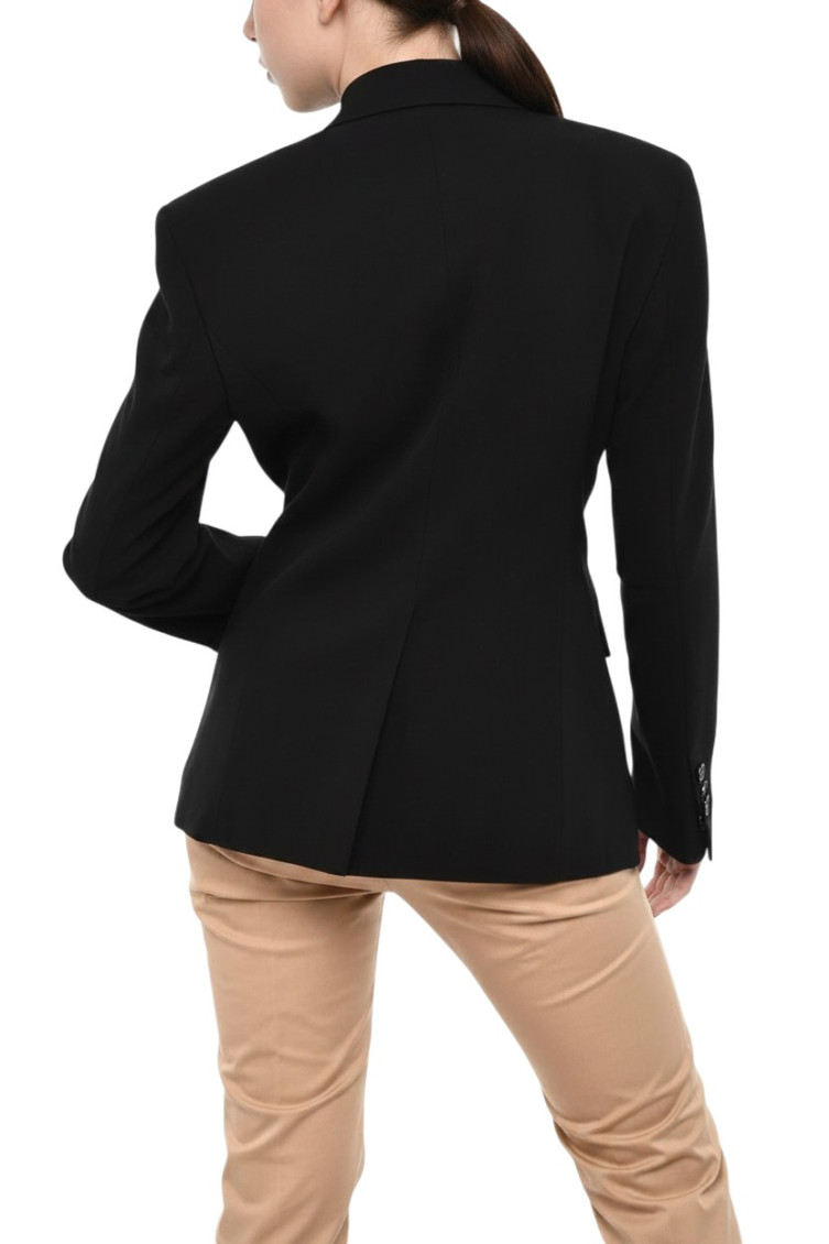Black Notched Lapel Blazer