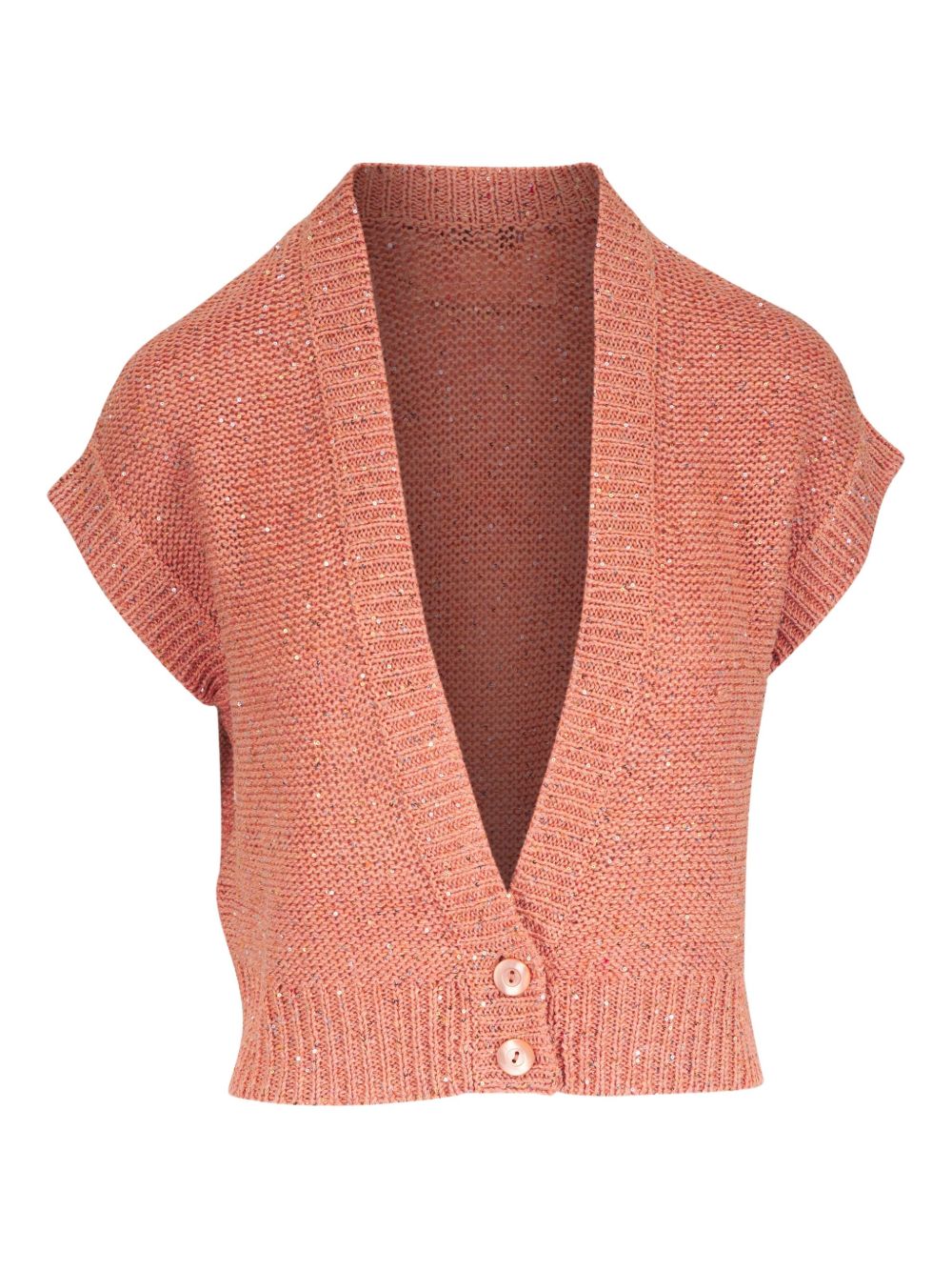 Kinross Cashmere V-neck knitted top - Pink