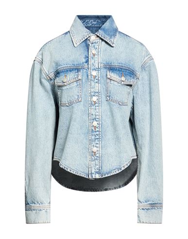 Woman Denim outerwear Blue Size 4 Cotton