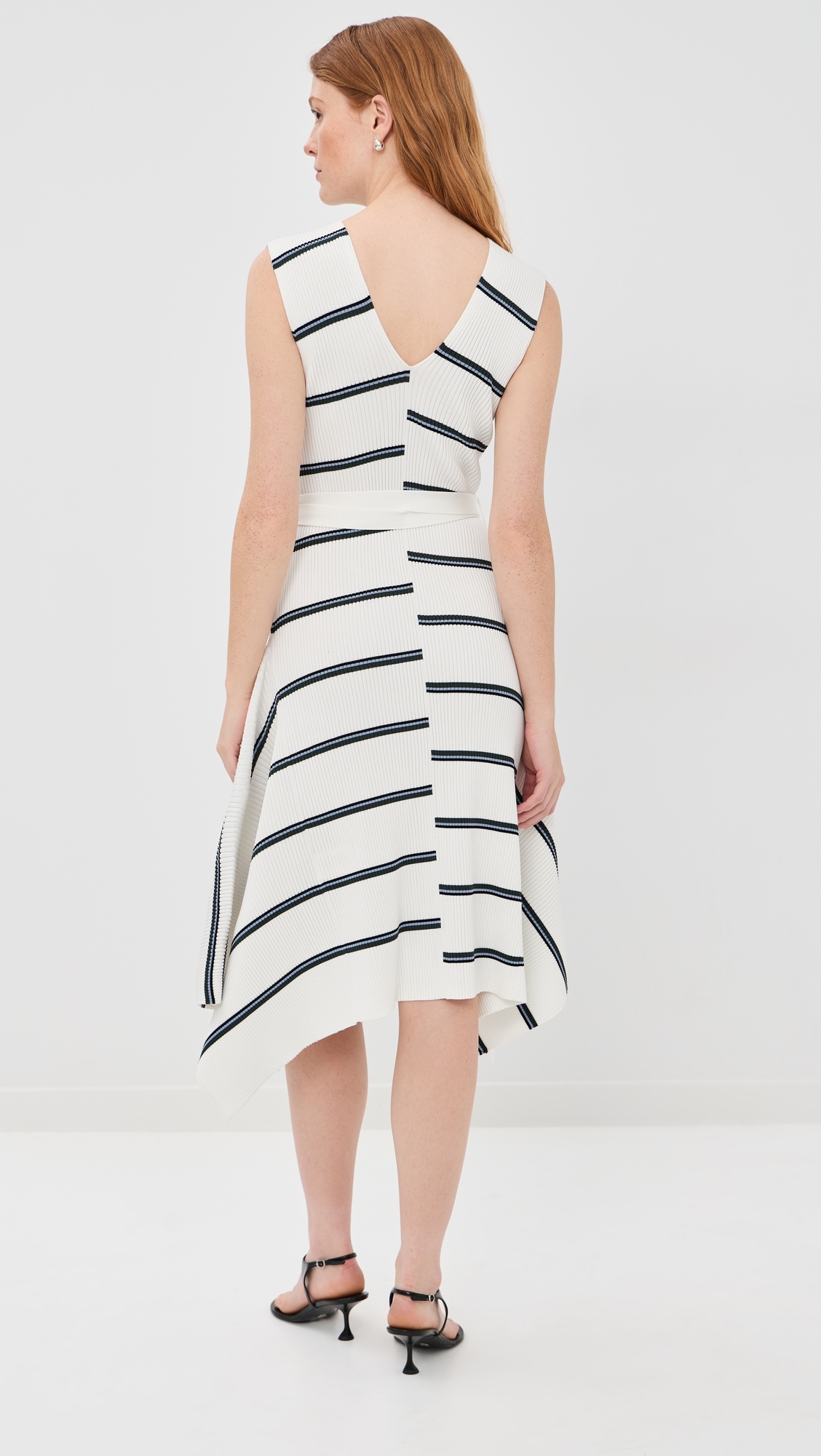 Artemis Rib Knit Dress White Multi