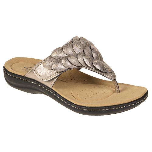 Collection Laurieann Palm Heritage Casual Flat Sandals - Metallic