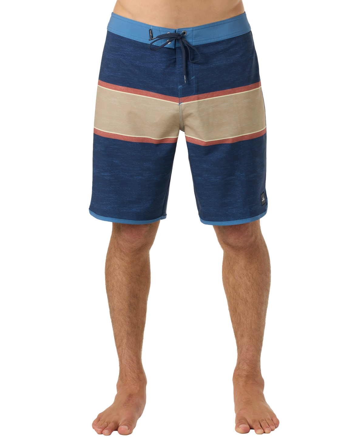 Men's Lennox Fixed Waist Printed Boardshorts - Navy