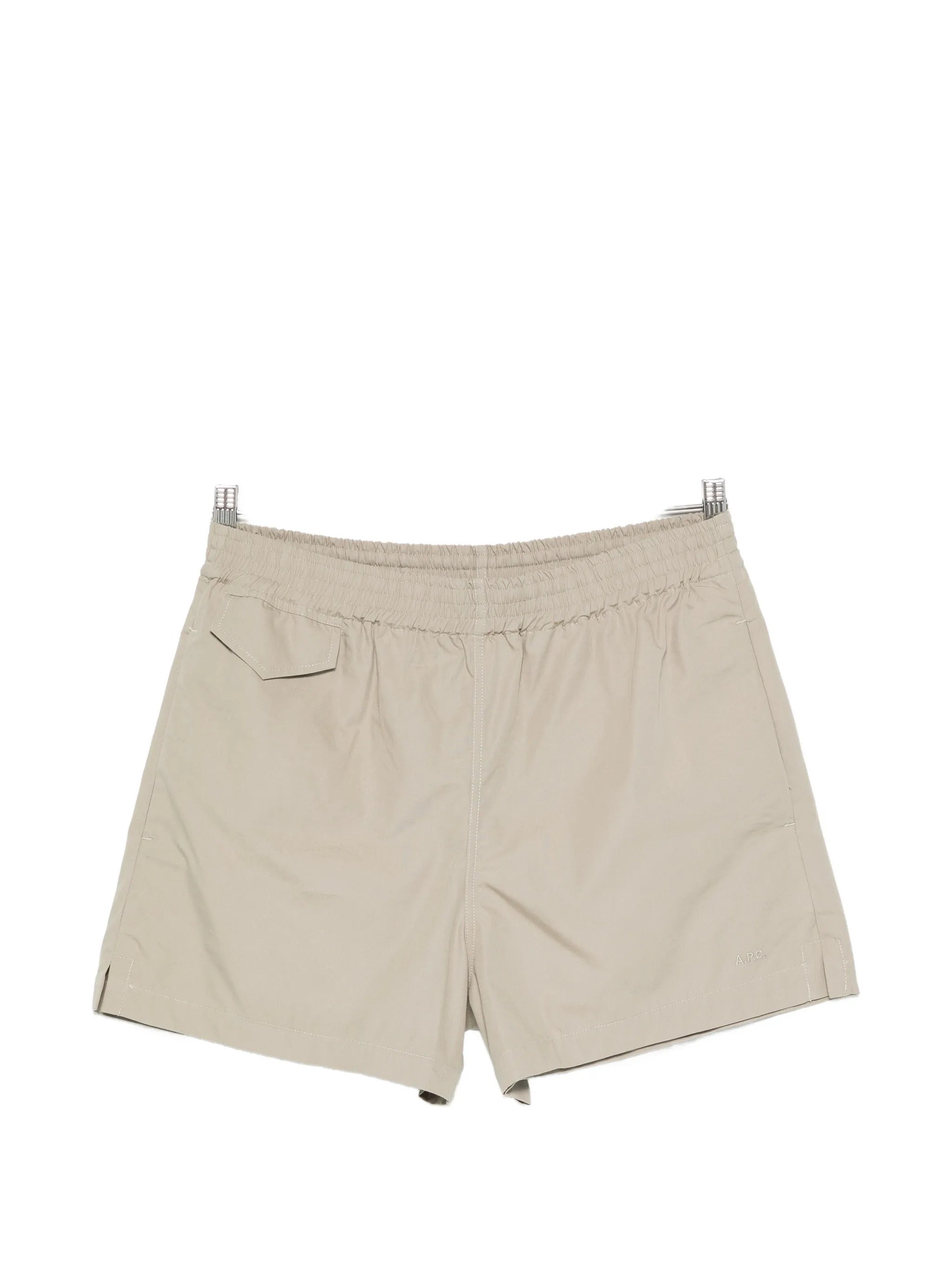A. p.c. Men's Cotton Drawstring Shorts with Embroidered Logo