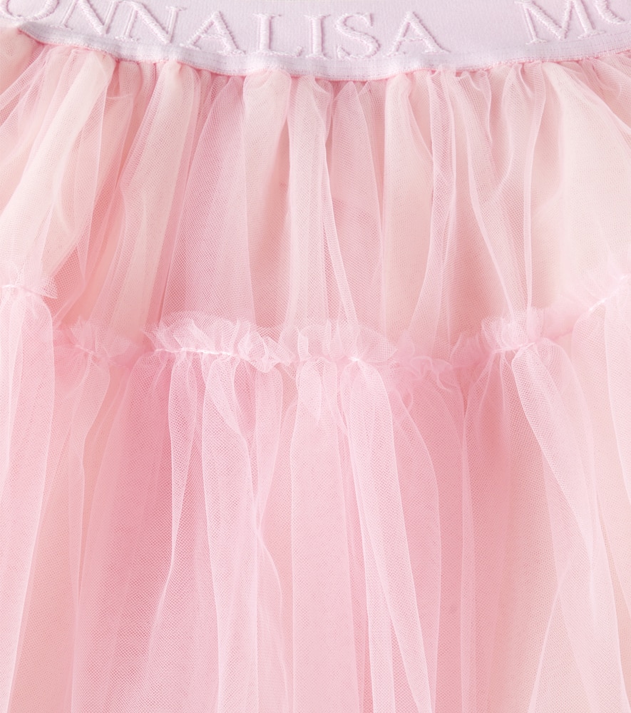 Monnalisa Logo tulle skirt